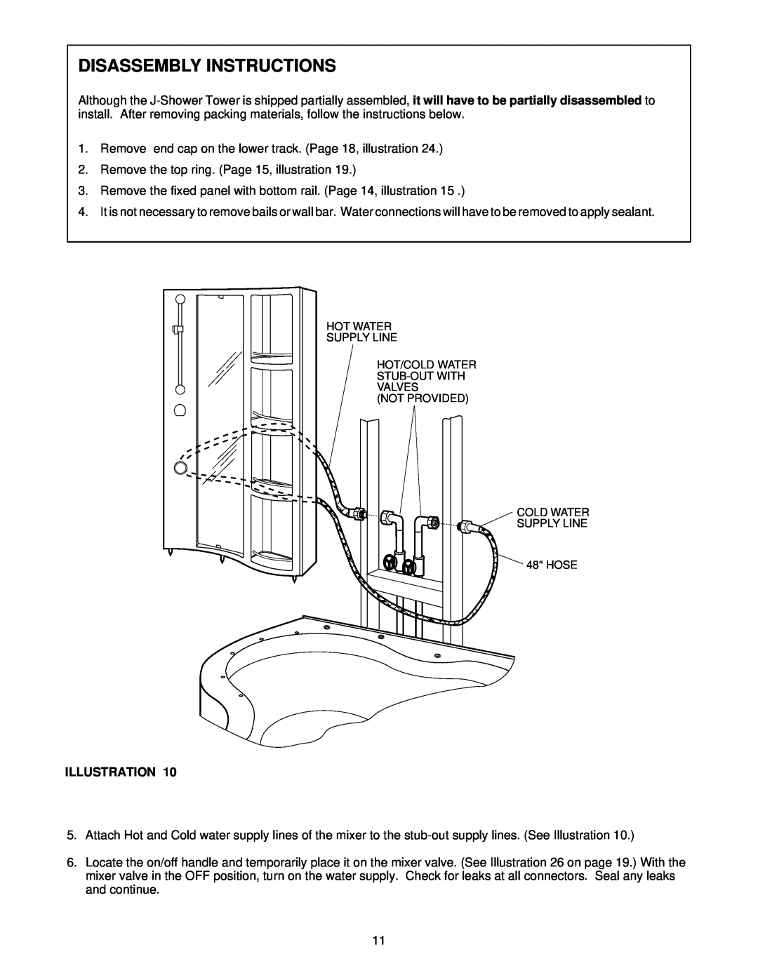 Jacuzzi F258000 manual Disassembly Instructions 