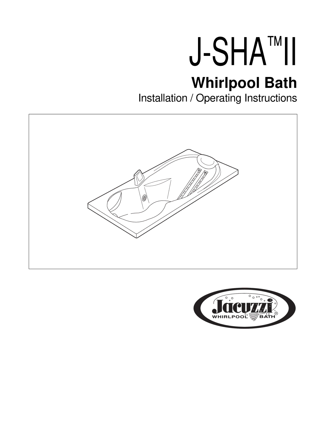 Jacuzzi J-SHA manual Shaii 