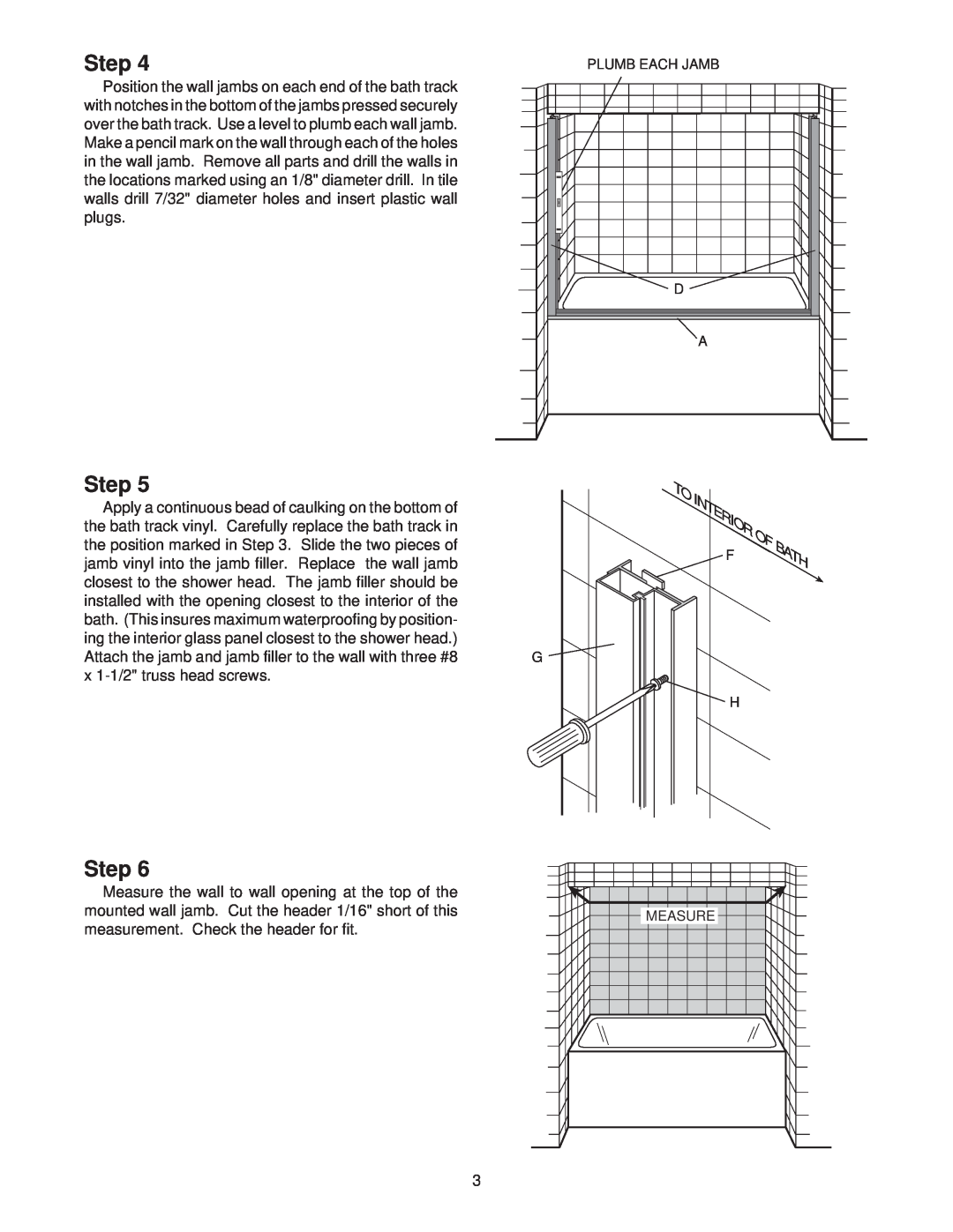 Jacuzzi Steam Enclosure installation instructions Step 