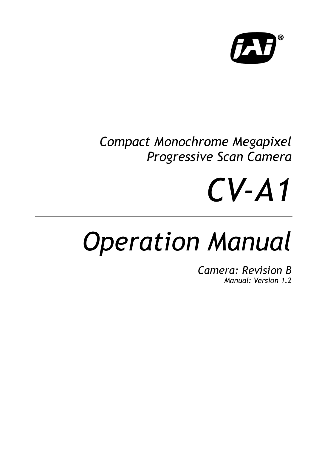 JAI CV-A1 operation manual 