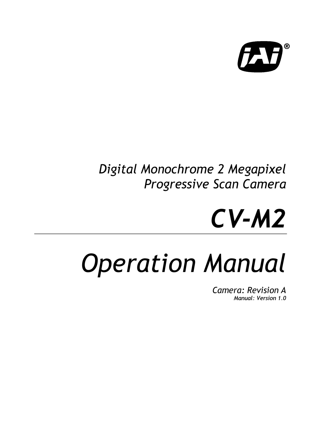 JAI CV-M2 operation manual 