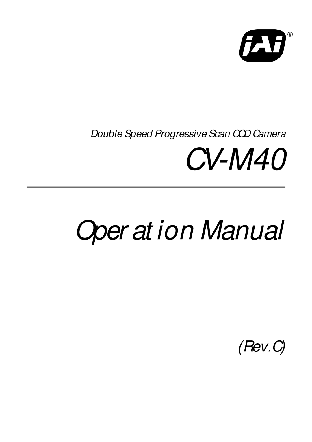 JAI CV-M40 operation manual 