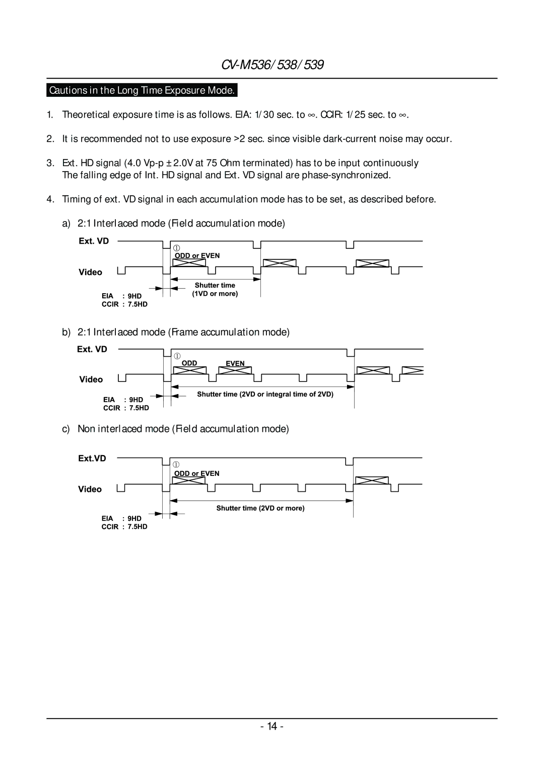 JAI CV-M539, CV-M538 operation manual CV-M536/538/539 