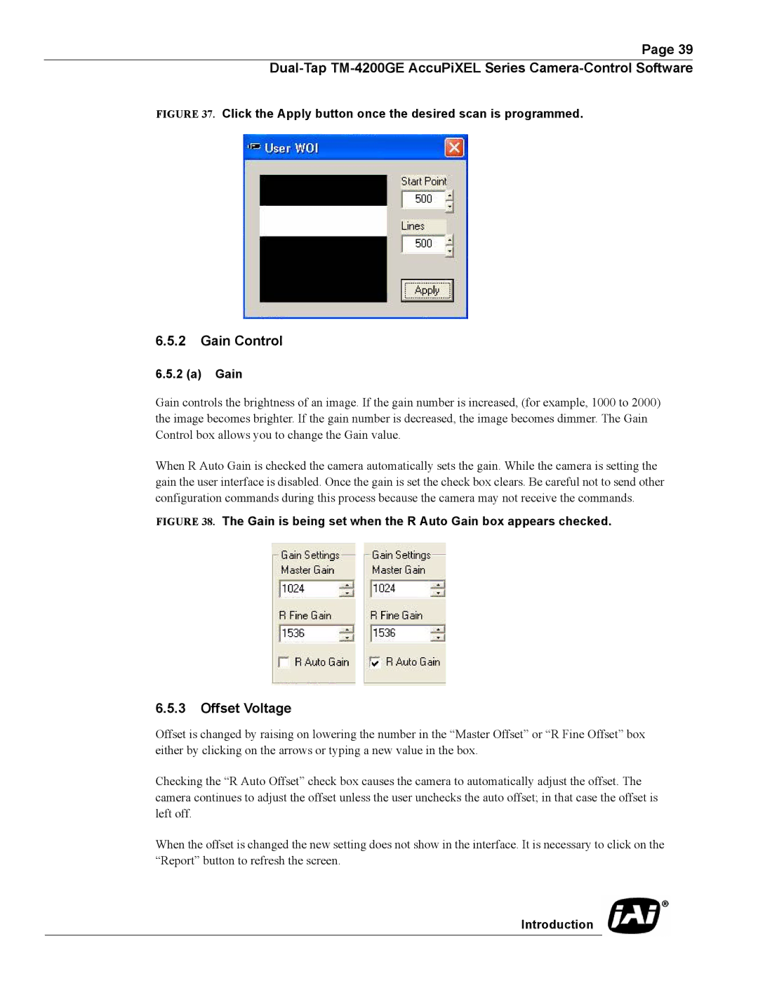 JAI TMC-4200GE operation manual Gain Control, Offset Voltage 