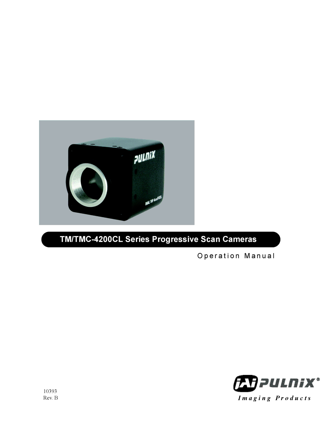 JAI operation manual TM/TMC-4200CL Series Progressive Scan Cameras 