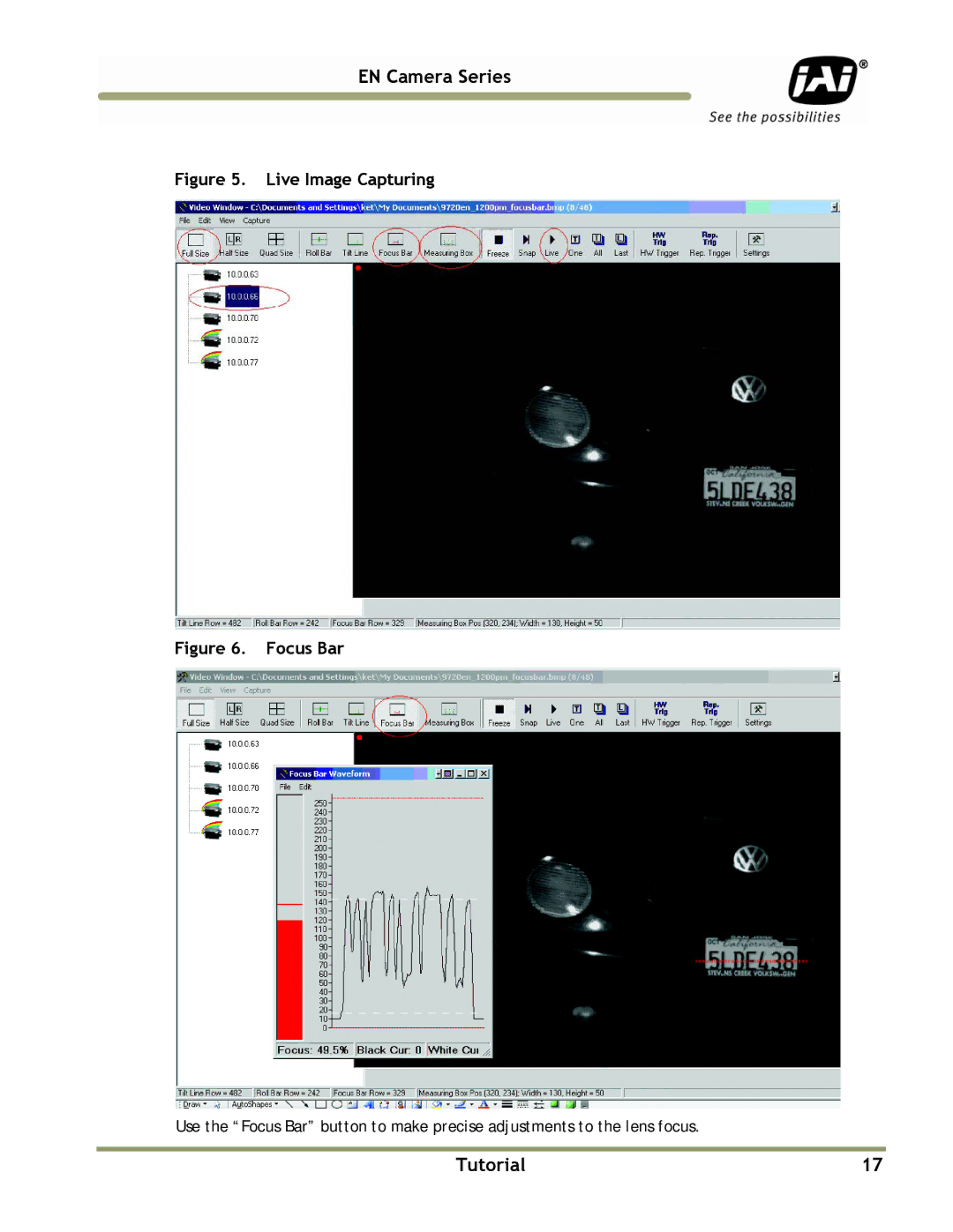 JAI TS(C)-1327EN, TS(C)-2076EN, TS(C)-2030EN, TS(C)-4032EN manual Live Image Capturing 