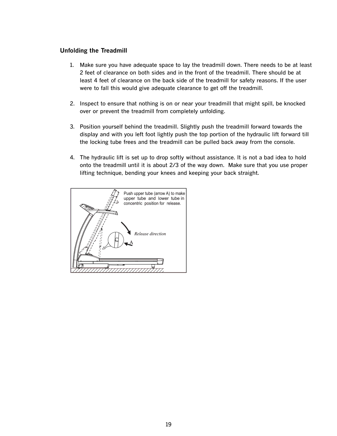 JAKKS Pacific TR1000-TV, TR500 manual Unfolding the Treadmill 