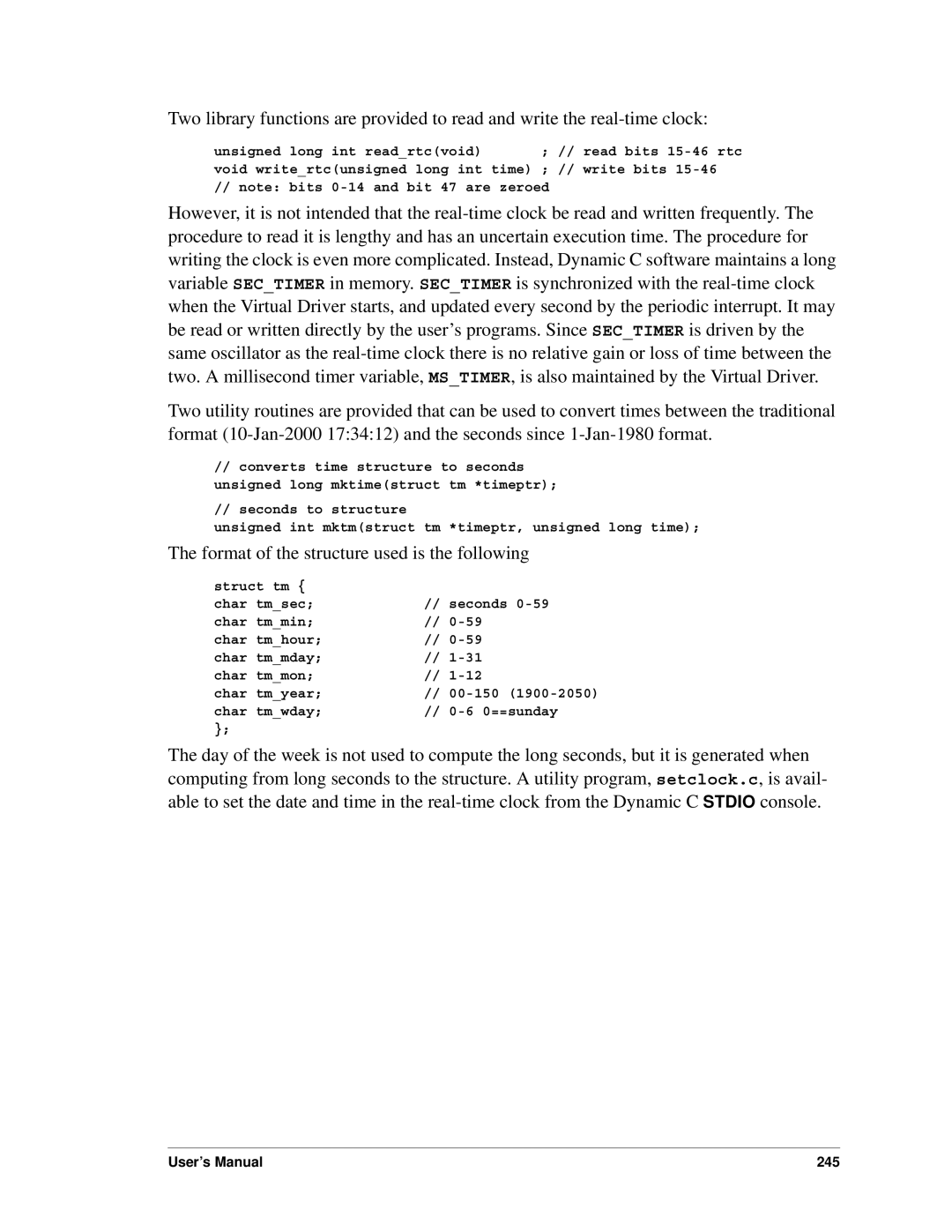 Jameco Electronics 3000, 2000 manual Format of the structure used is the following 