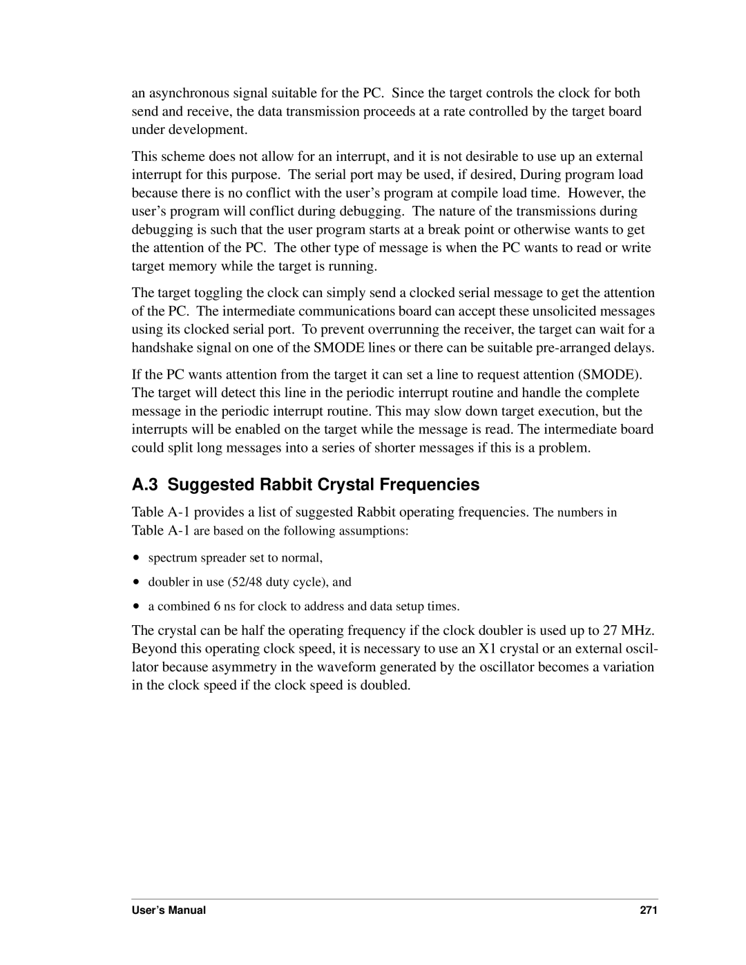 Jameco Electronics 3000, 2000 manual Suggested Rabbit Crystal Frequencies 