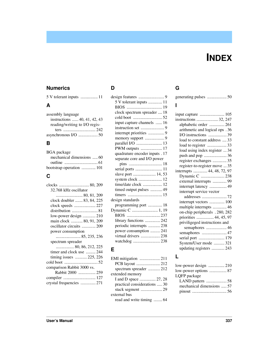 Jameco Electronics 3000, 2000 manual Index, Numerics 