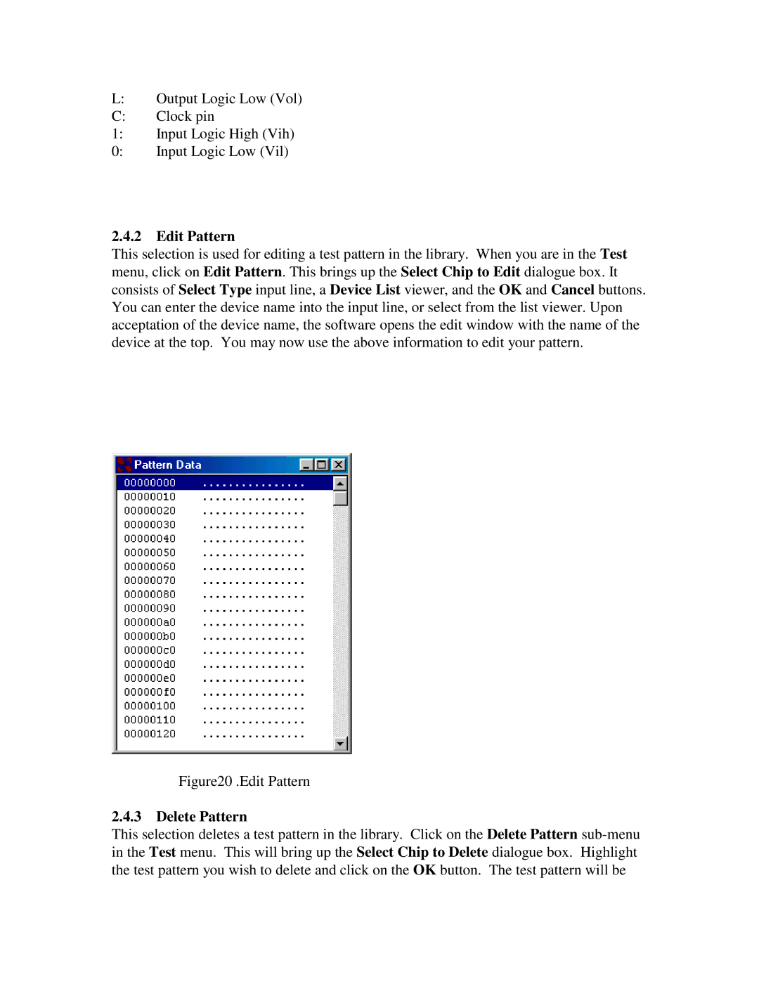 Jameco Electronics Superpro Series manual Edit Pattern, Delete Pattern 