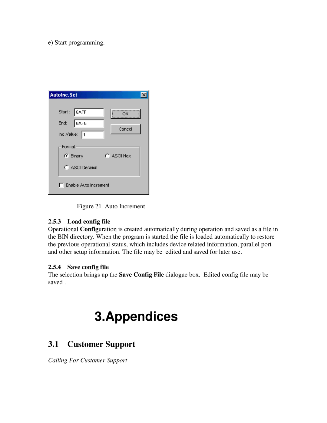 Jameco Electronics Superpro Series manual Customer Support, Load config file, Save config file 