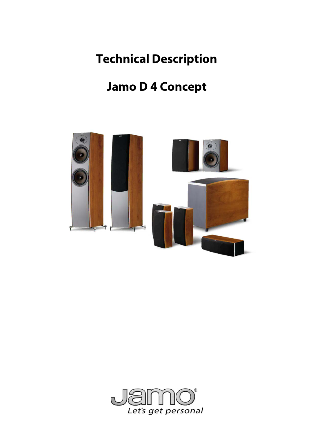 JAMO manual Technical Description Jamo D 4 Concept 