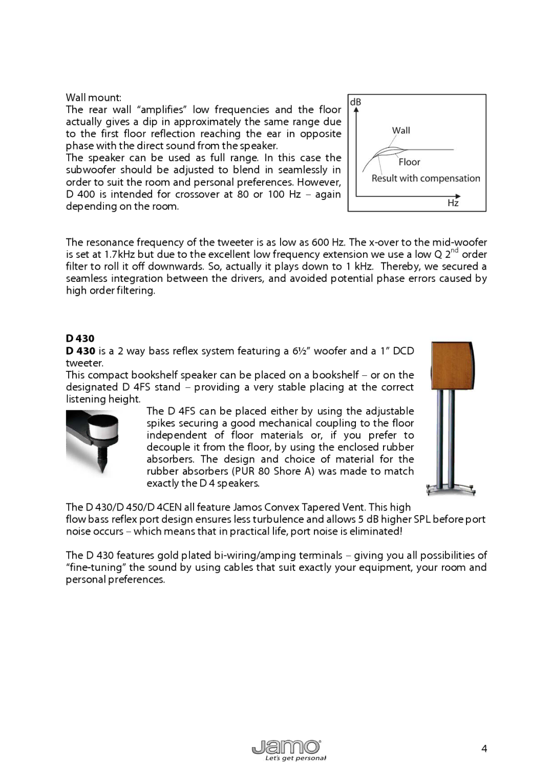 JAMO D 4 manual 430 