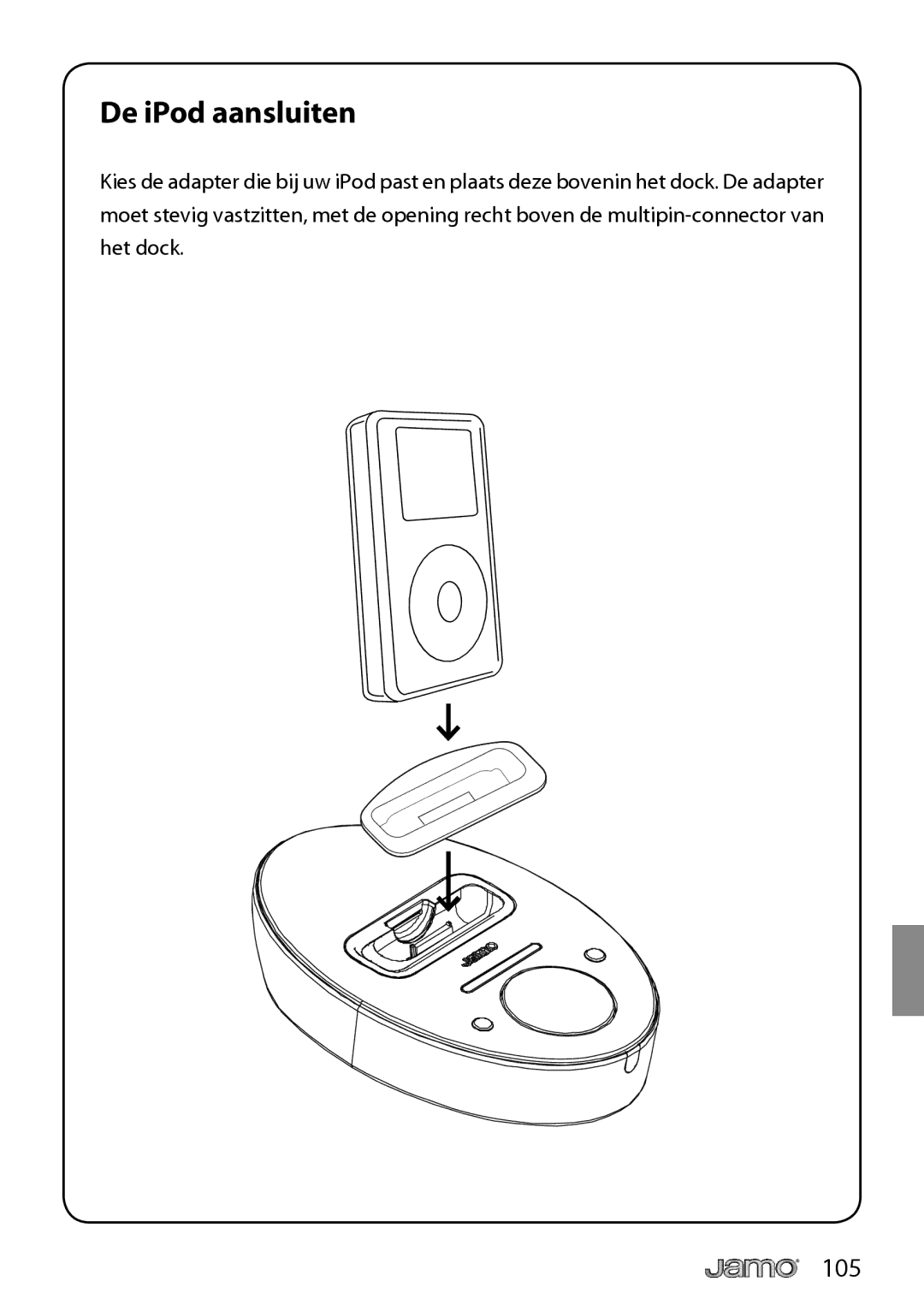 JAMO I300 manual De iPod aansluiten 