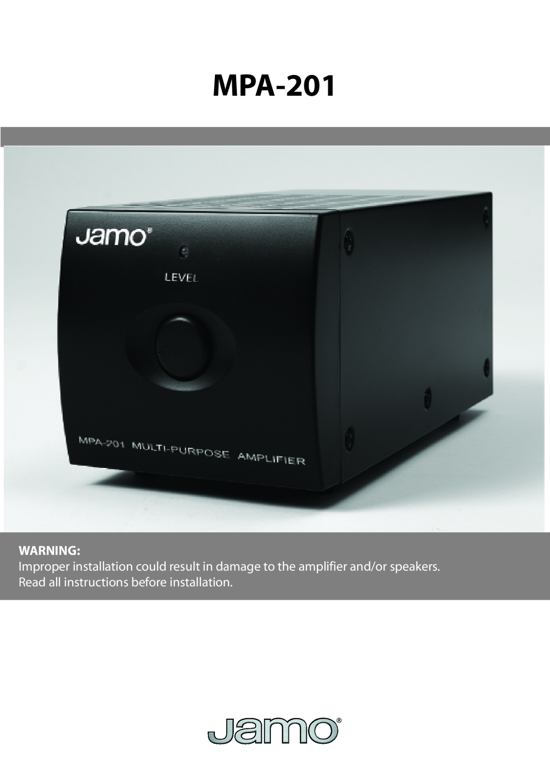 JAMO MPA-201 manual 