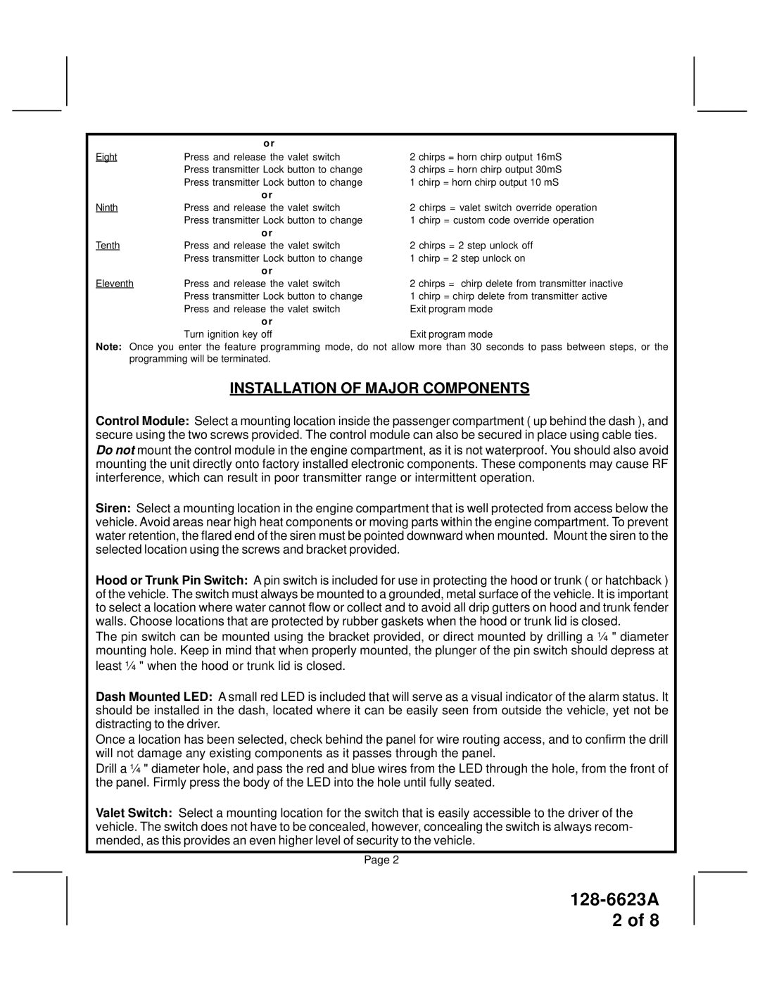 JAMO PRO-9642CH installation manual Installation of Major Components 