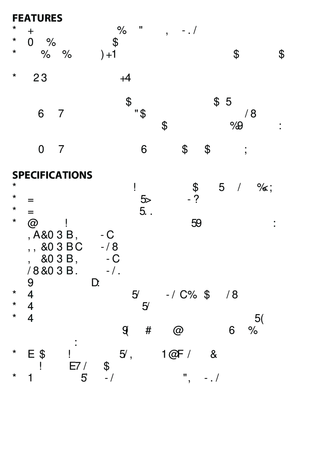 JAMO R-300 manual Features, Specifications 