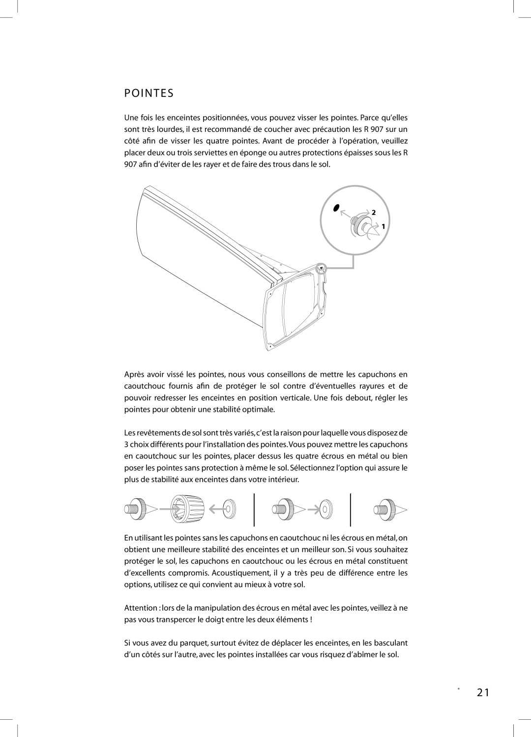 JAMO R 907 owner manual I N T E S 