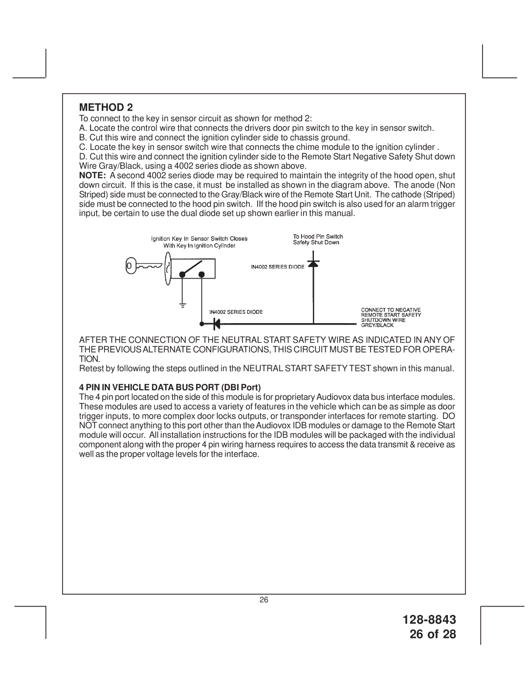 JAMO SS9000 installation manual PIN in Vehicle Data BUS Port DBI Port 