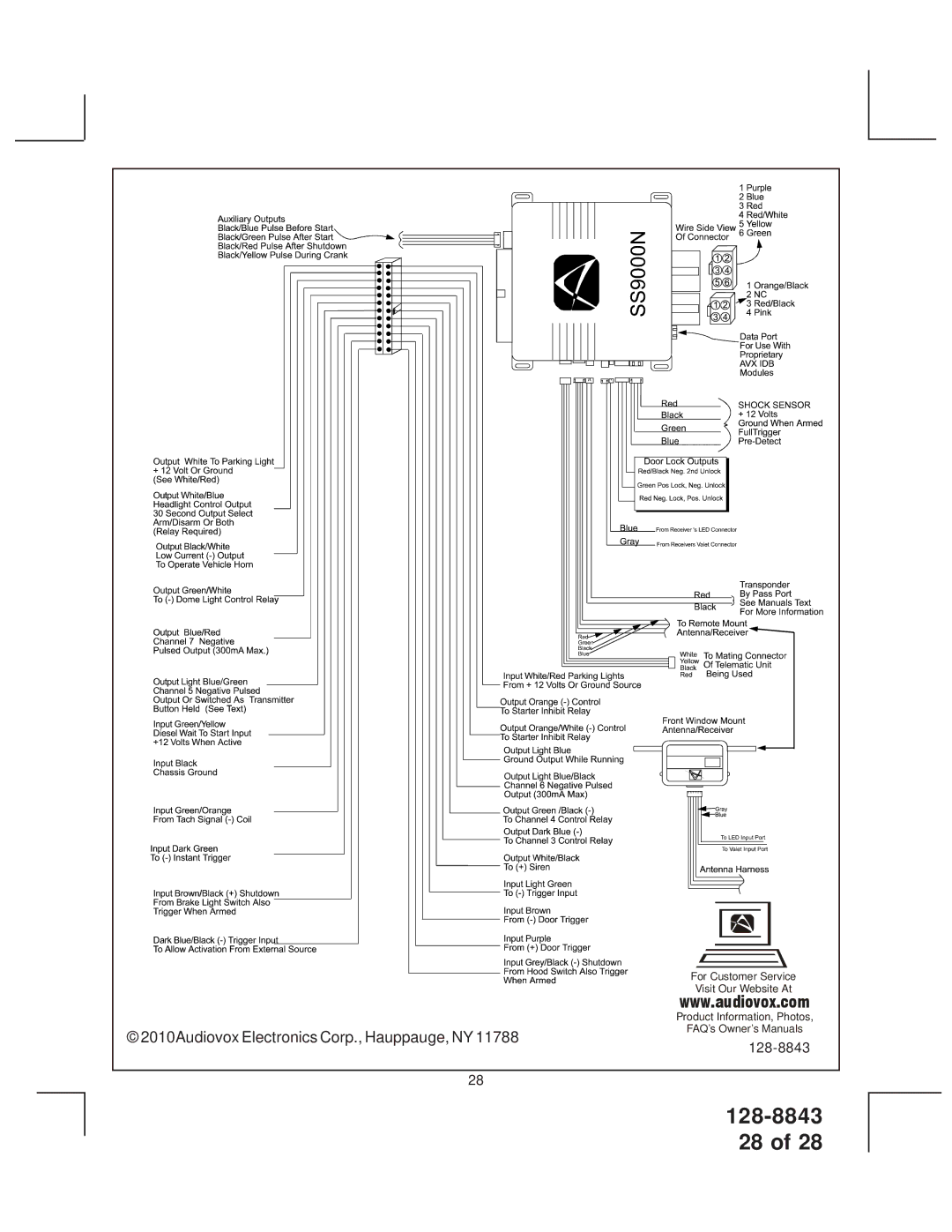 JAMO SS9000 installation manual 128-8843 