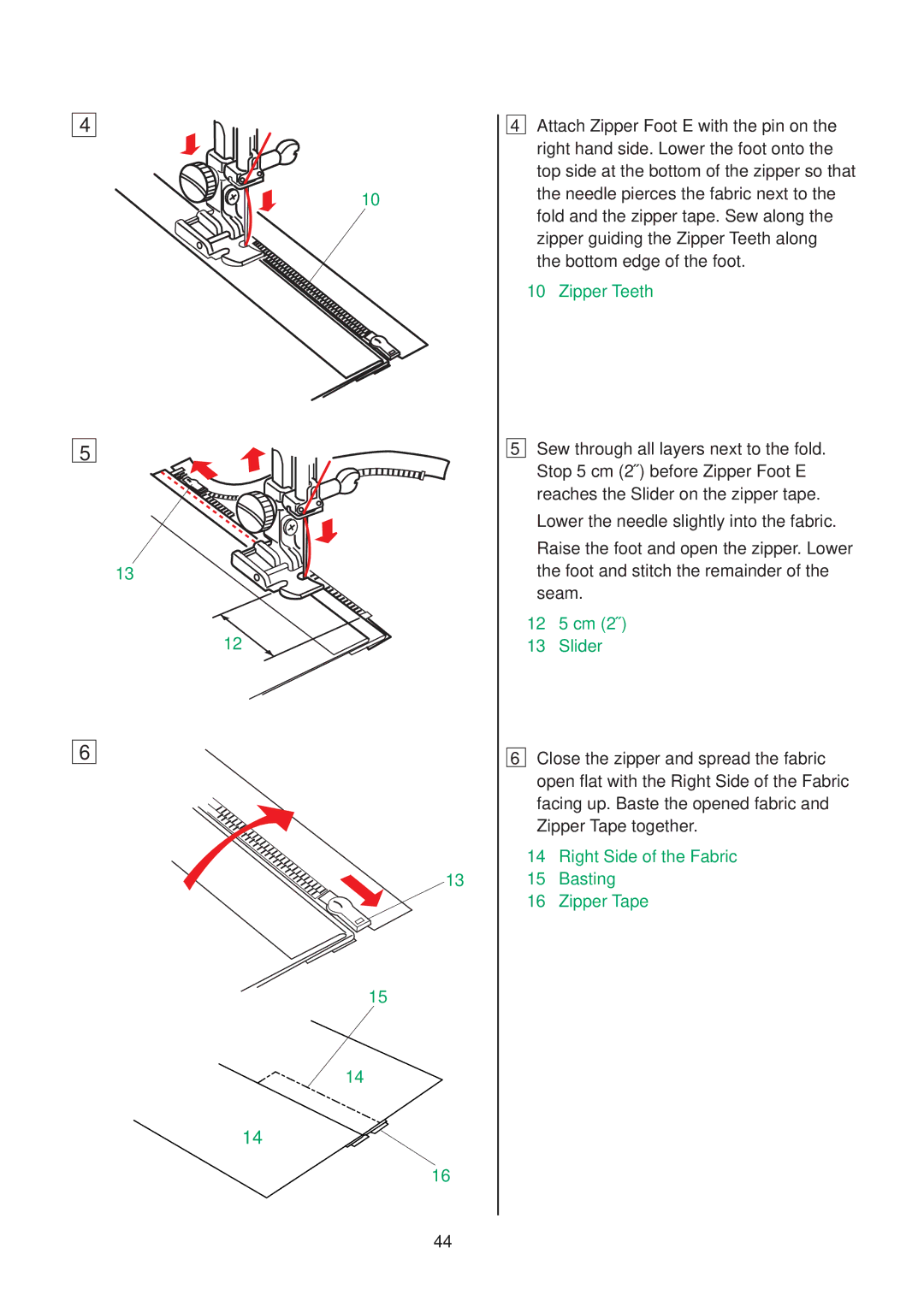 Janome 10001 manual 12 5 cm 2˝ Slider 