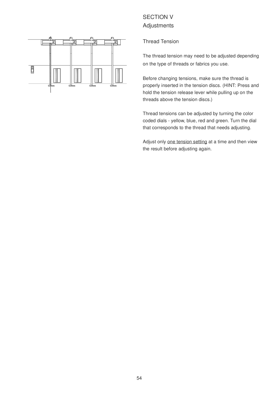 Janome 1100D Professional manual Adjustments, Thread Tension 