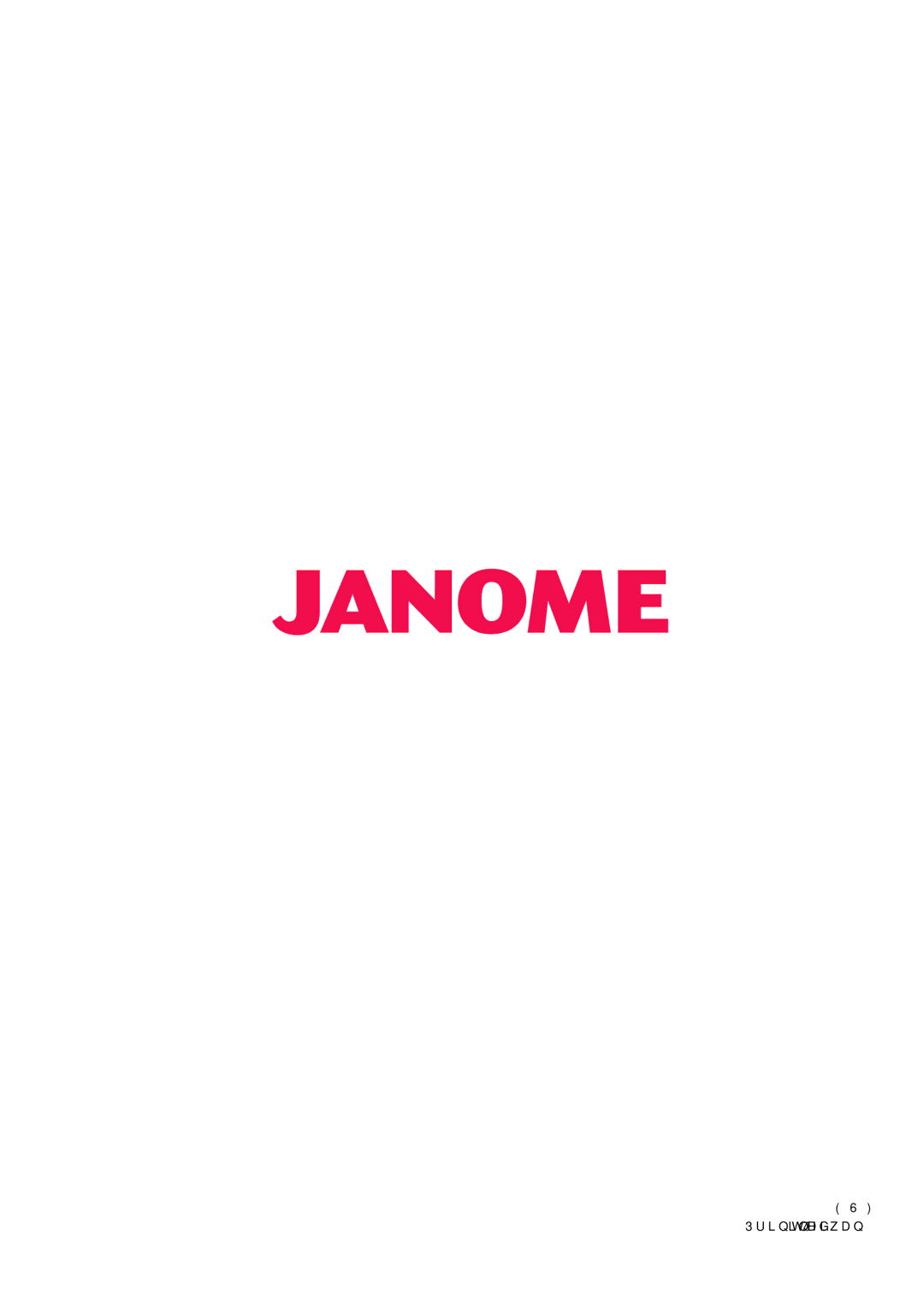 Janome 1100D Professional manual 