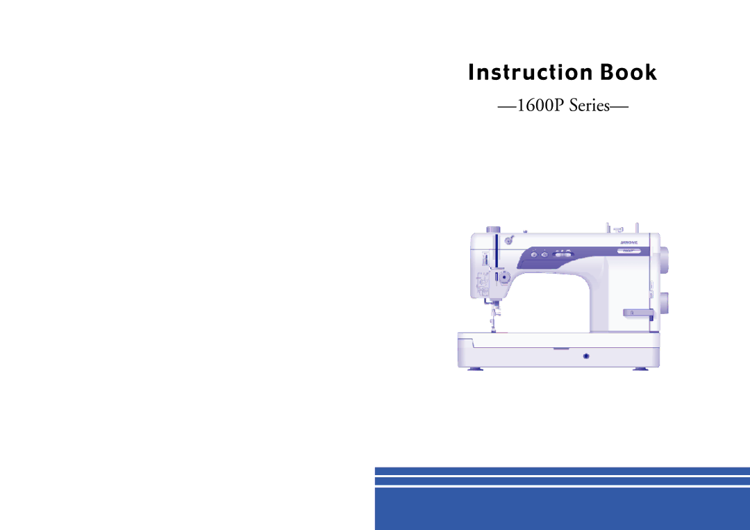 Janome 1600P Series manual 