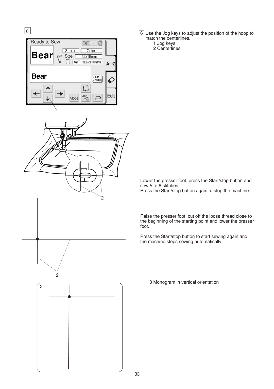 Janome 300E manual Bear 