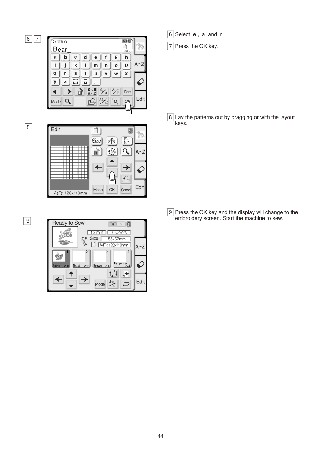 Janome 300E manual Bear 