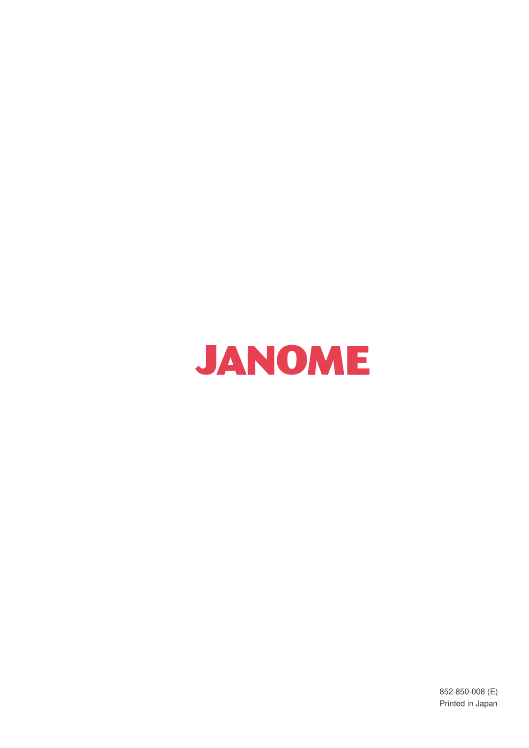 Janome 350E manual 