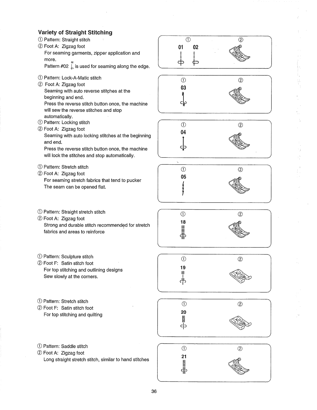 Janome 385.80802 owner manual Variety of Straight Stitching, Lll 