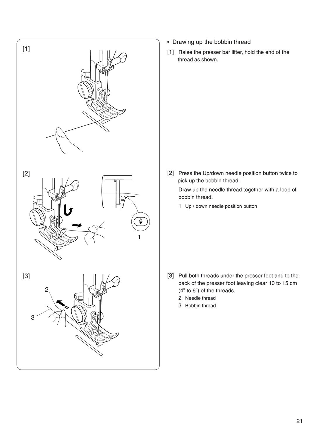 Janome 4800 manual Drawing up the bobbin thread 