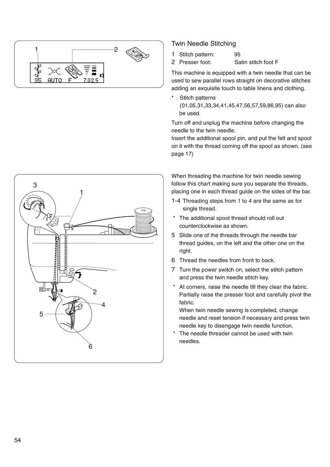 Janome 4800 manual Twin Needle Stitching 