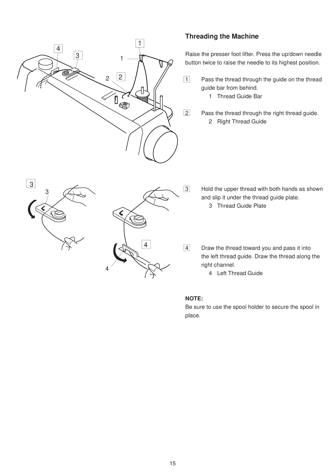 Janome 6500 manual Threading the Machine 