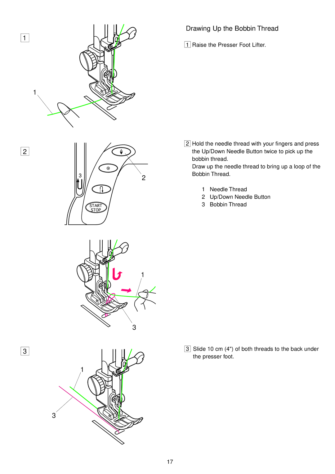 Janome 9700 manual Drawing Up the Bobbin Thread 