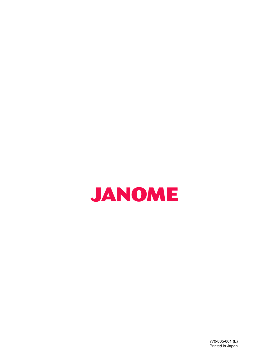 Janome MB-4 manual 