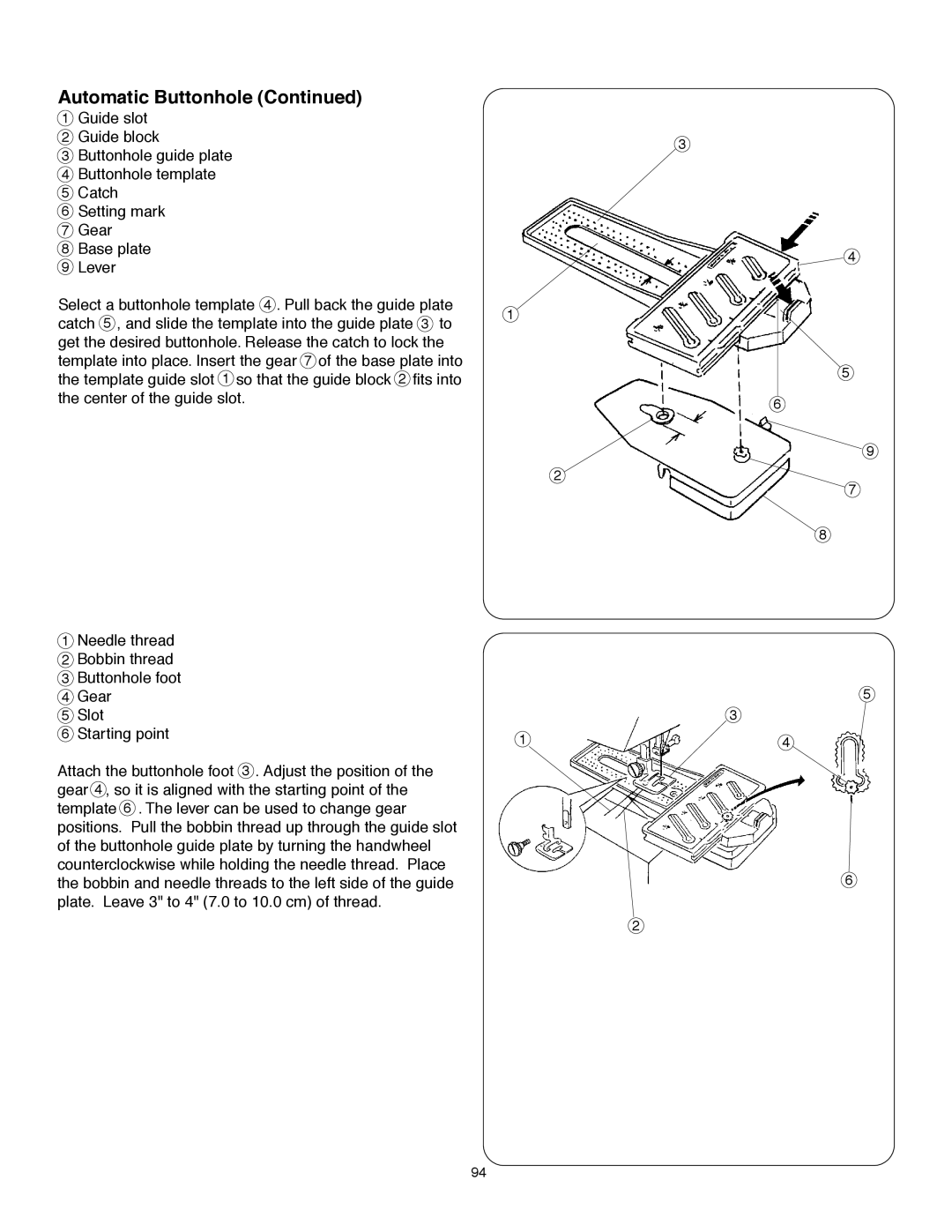 Janome MS-5027 instruction manual Automatic Buttonhole 