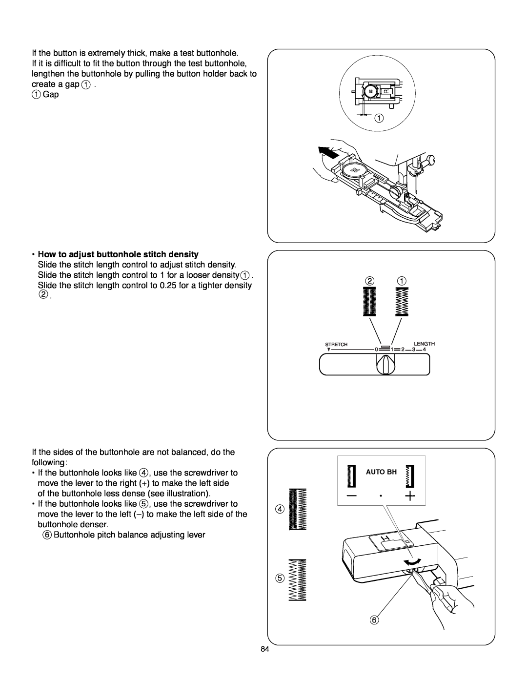 Janome MS-5027 instruction manual How to adjust buttonhole stitch density 