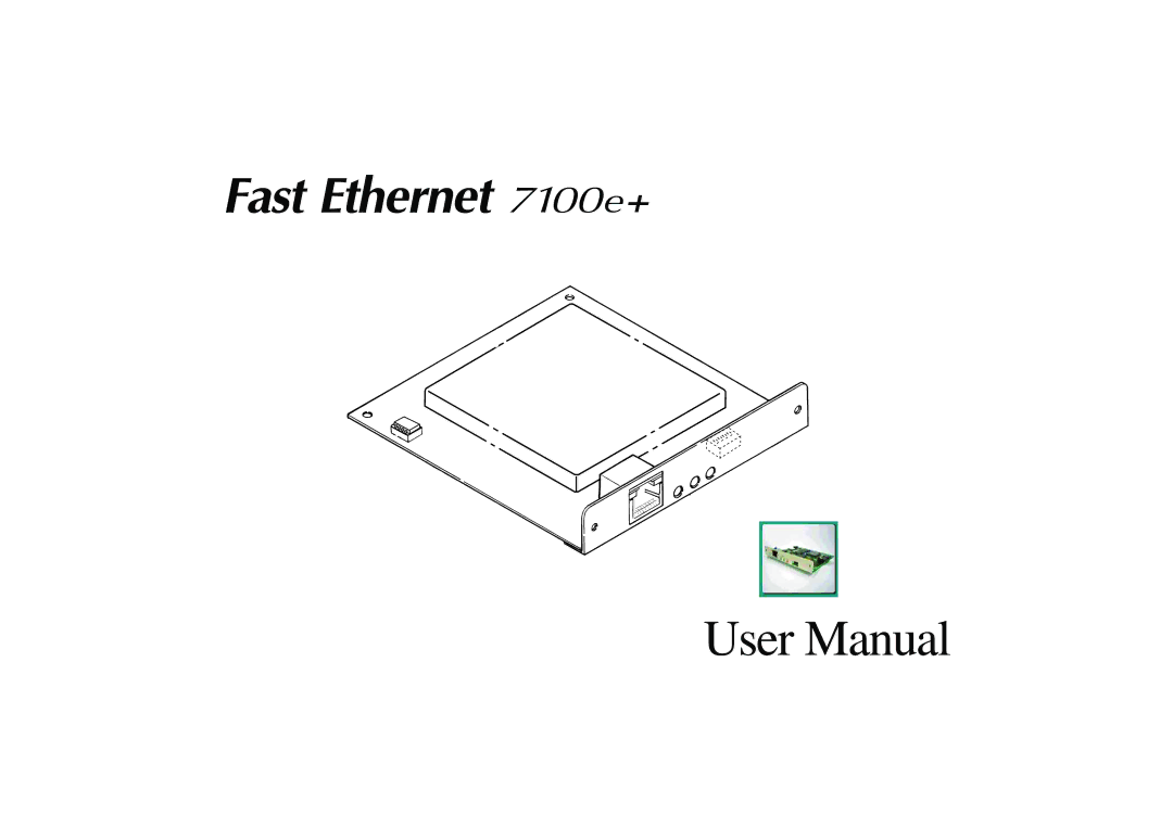 Japan Tiger user manual Fast Ethernet 7100e+ 