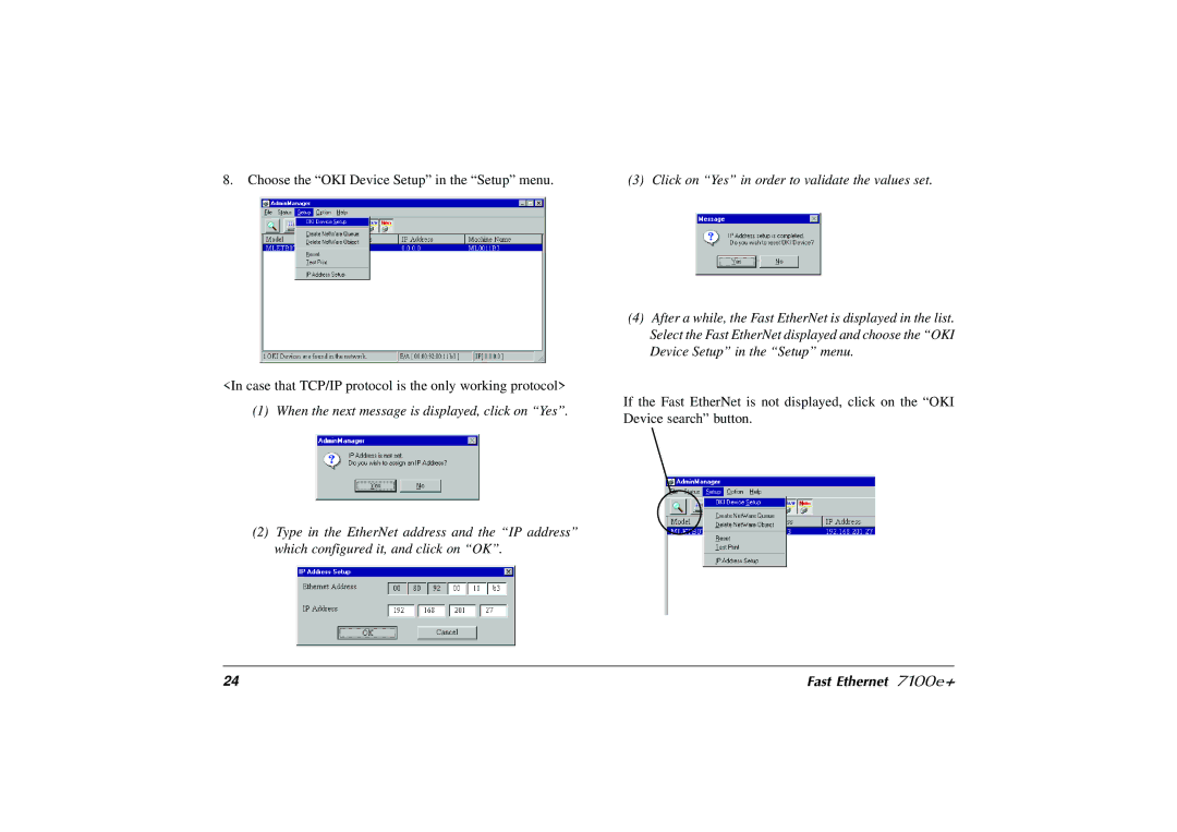 Japan Tiger user manual Fast Ethernet 7100e+ 