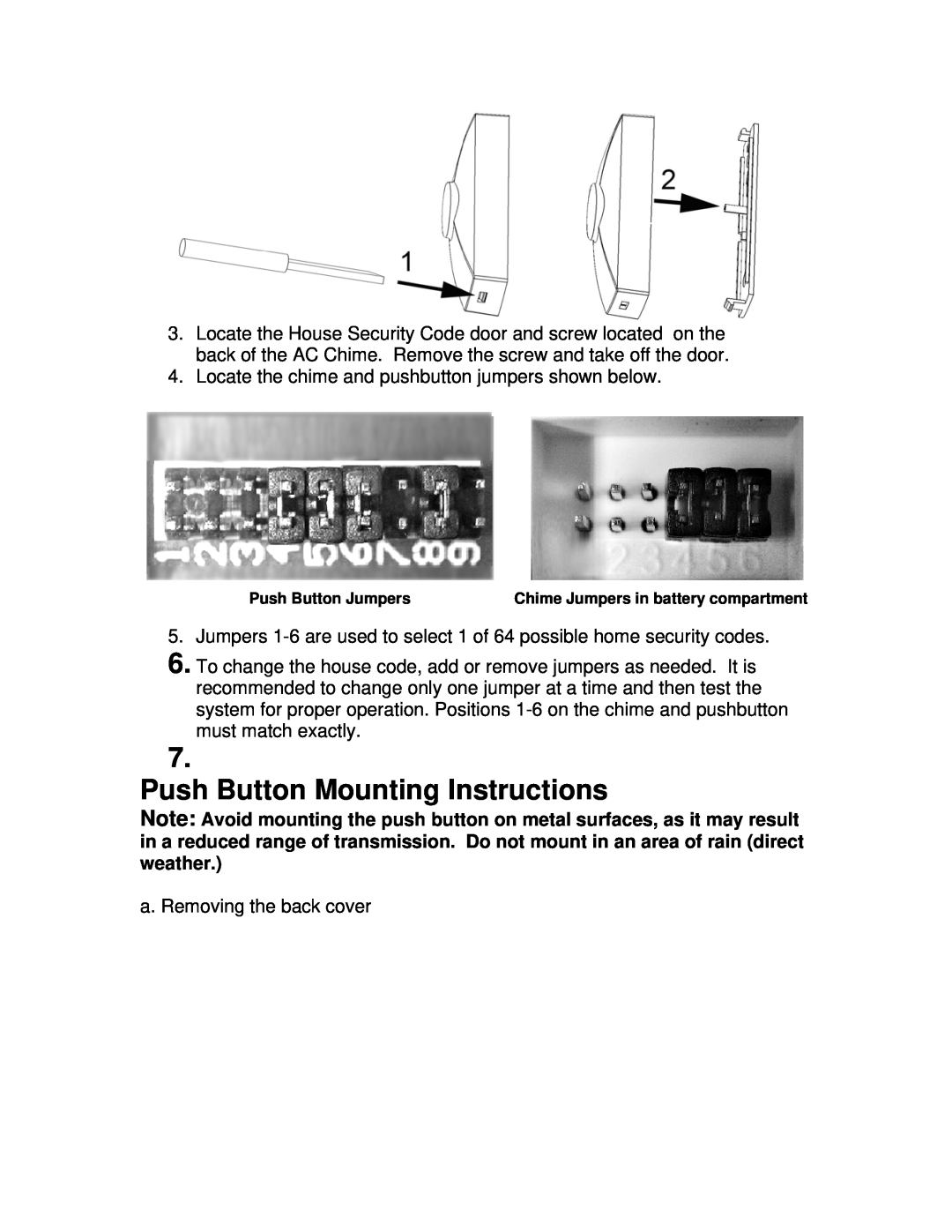 Jasco 19200 installation instructions Push Button Mounting Instructions 