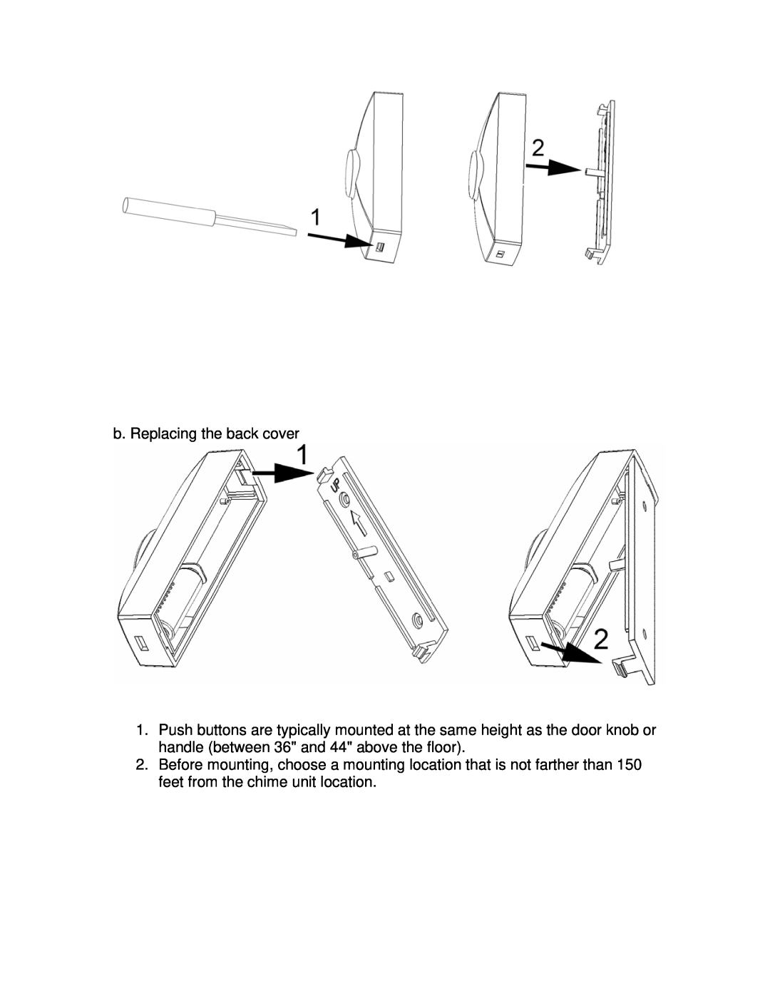 Jasco 19200 installation instructions b. Replacing the back cover 