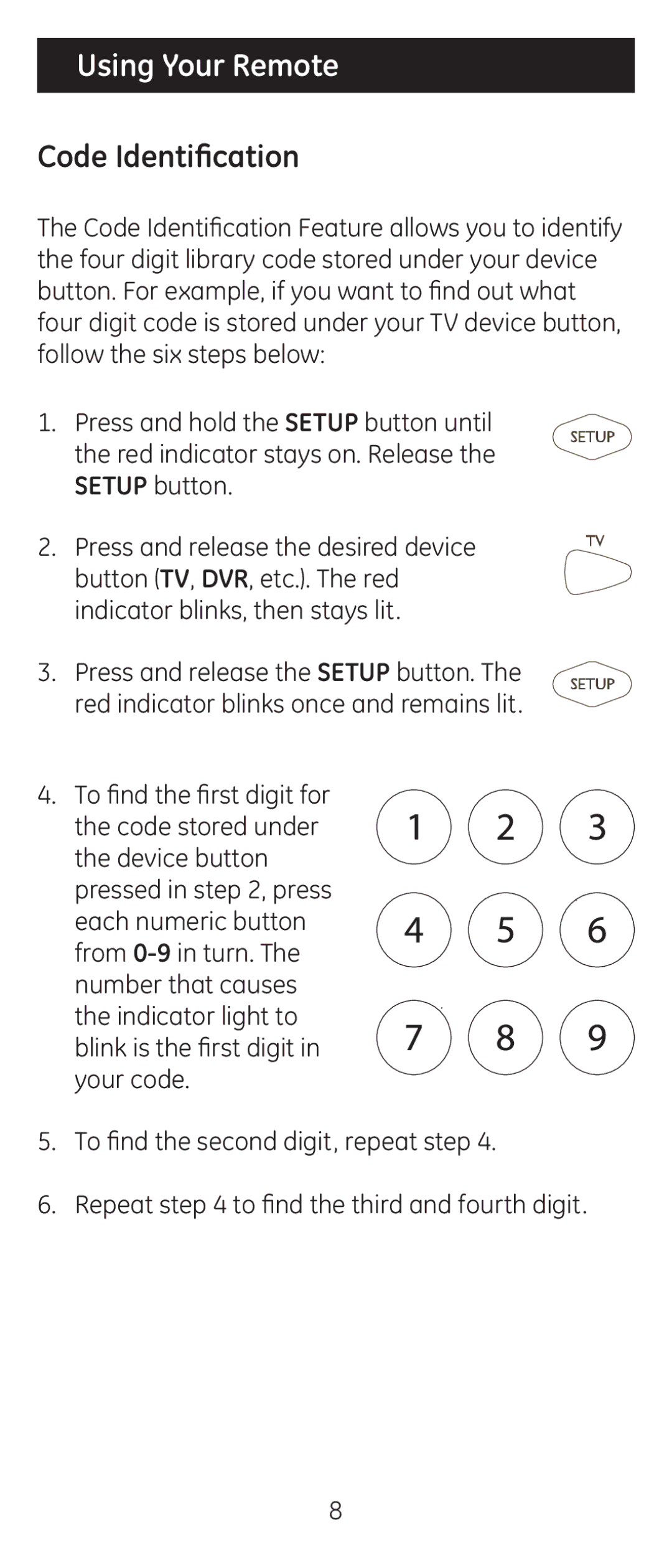 Jasco 24944 instruction manual Using Your Remote, Code Identification 