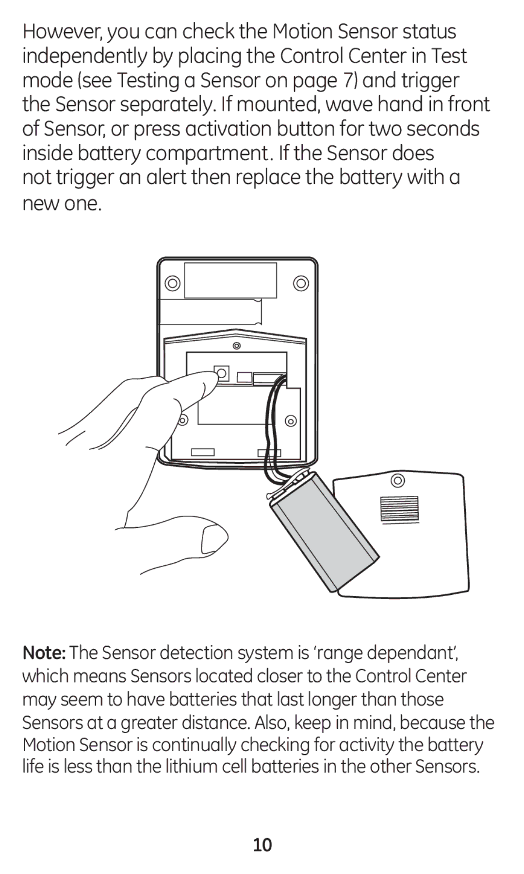 Jasco 45132 user manual Not trigger an alert then replace the battery with a new one 