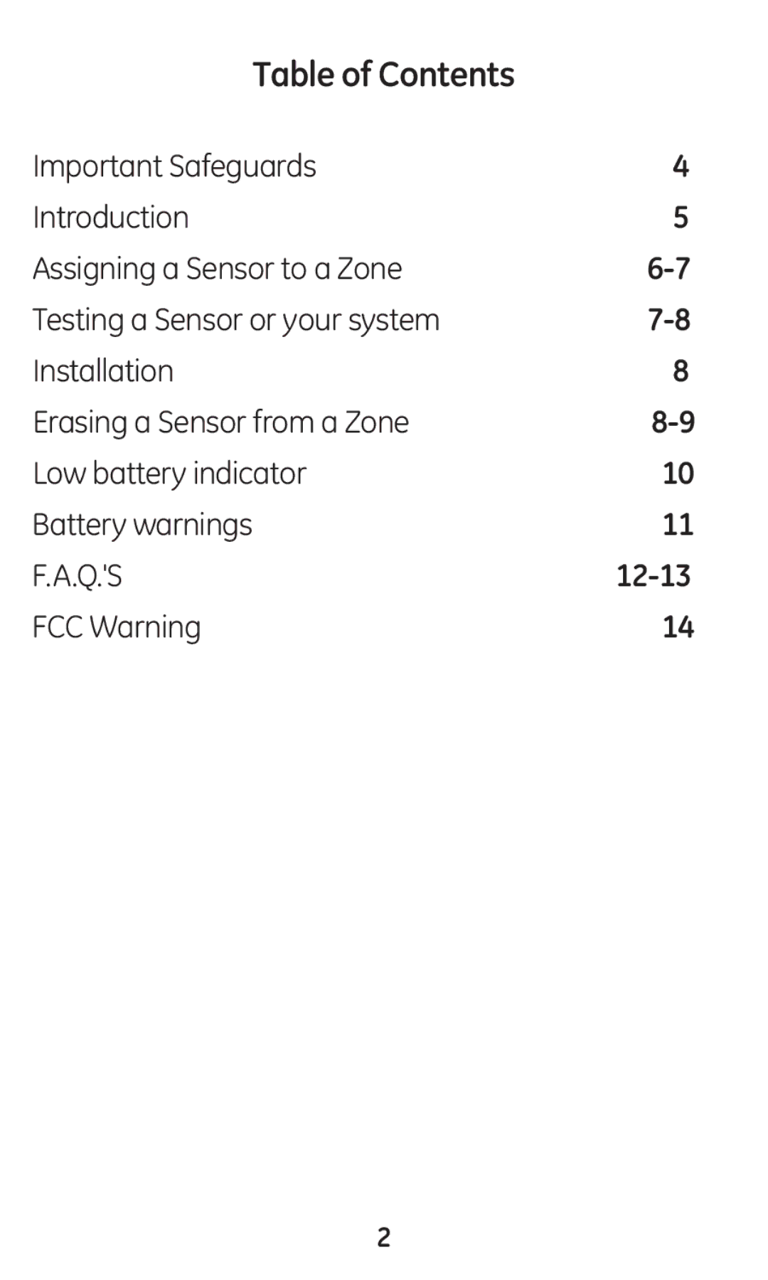 Jasco 45132 user manual Table of Contents 