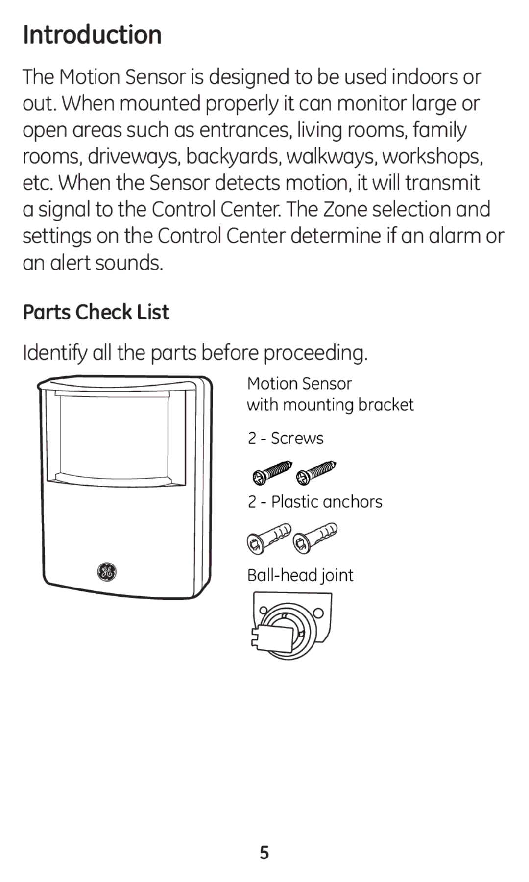 Jasco 45132 user manual Introduction, Parts Check List 