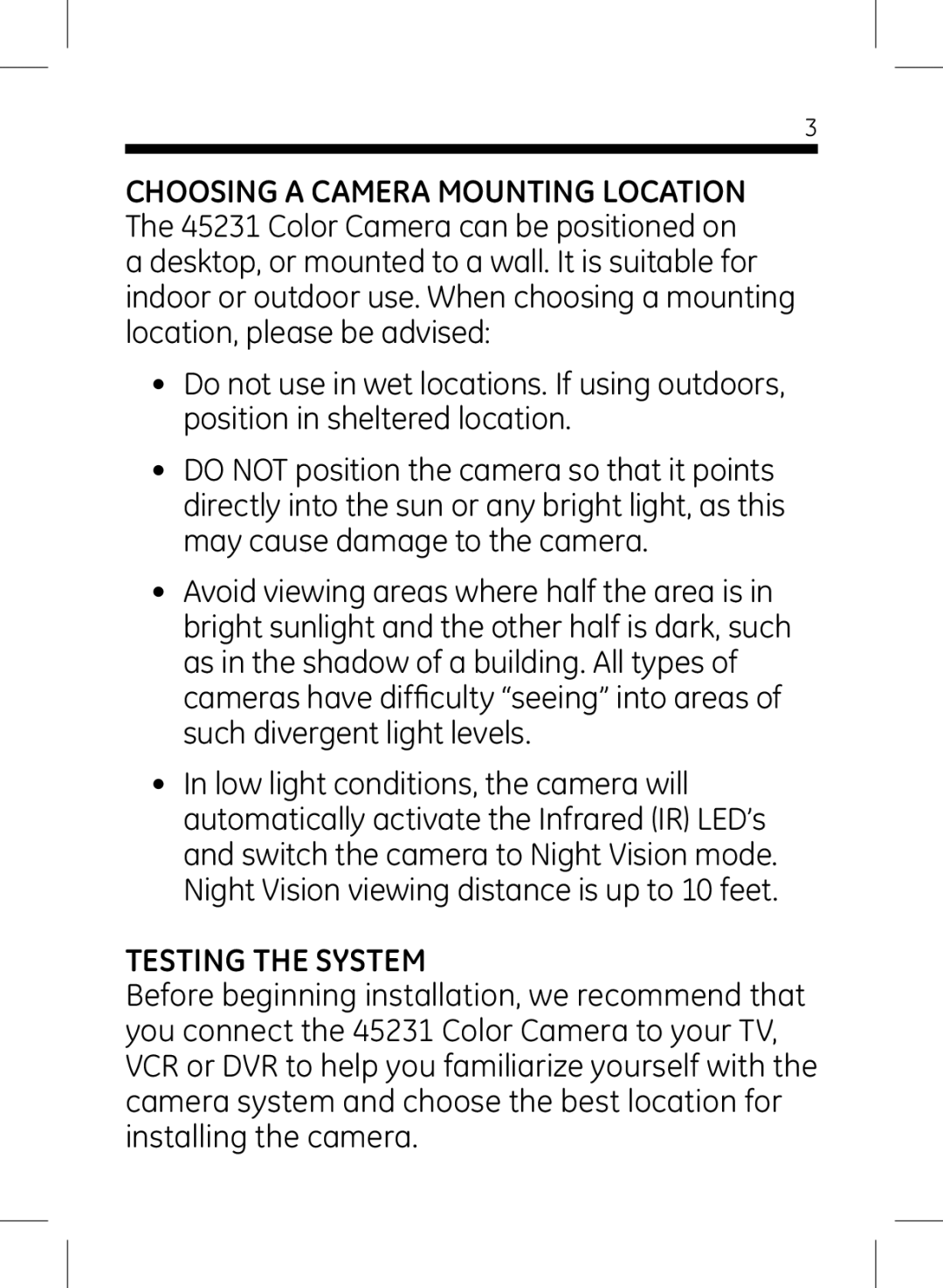 Jasco 45231 user manual Testing the System 