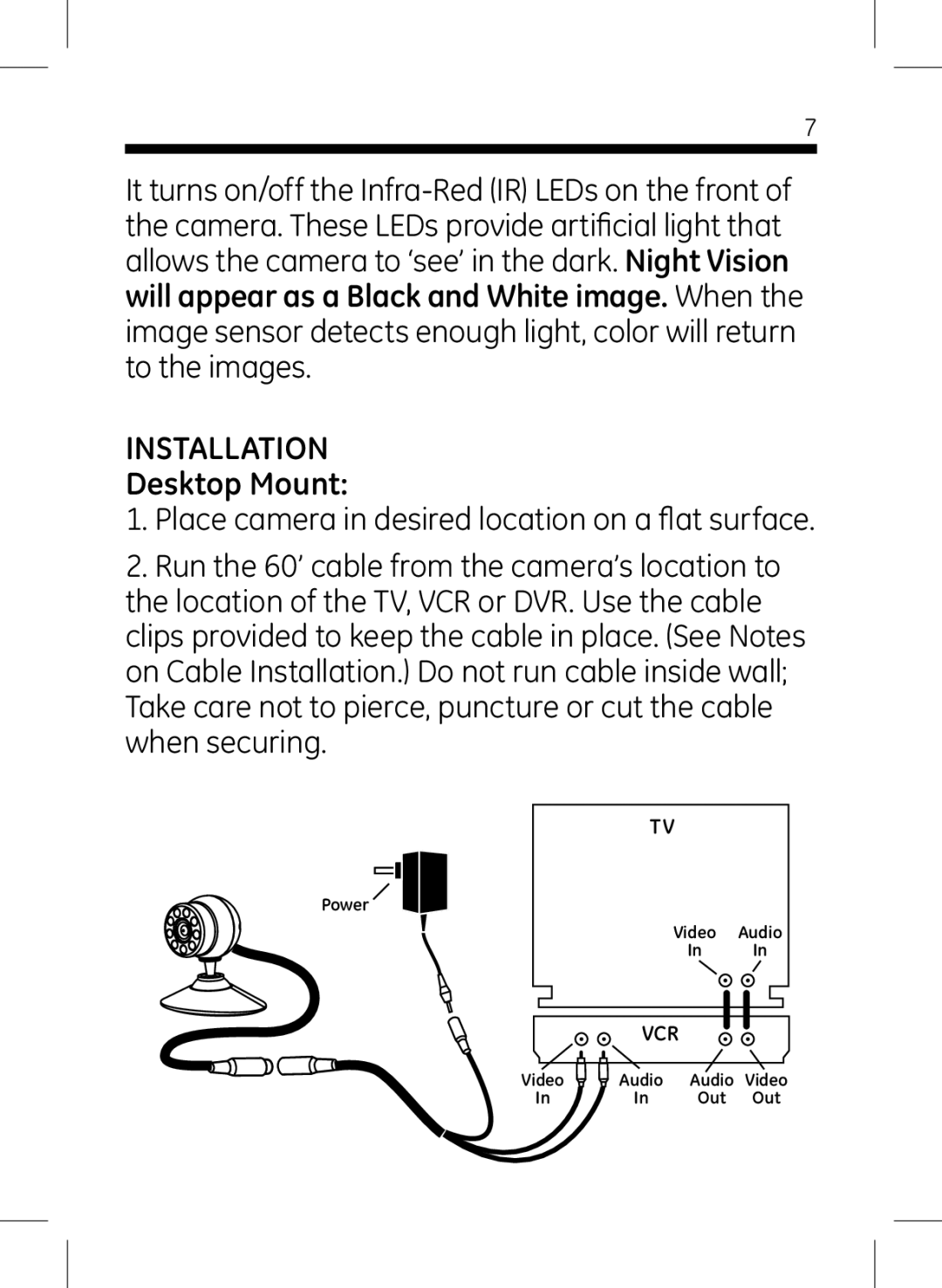 Jasco 45231 user manual Installation, Desktop Mount 